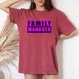 Donna Family Manager Festa Della Mamma Con Collo A T-shirt comoda oversize da donna Crimson