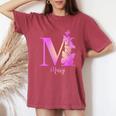 Donna Mary Carino Personalizzato Farfalla Personalizzato Bambini Ragazze Nome Con Collo A T-shirt comoda oversize da donna Crimson