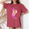 Donna Peyton Carino Personalizzato Farfalla Personalizzato Bambini Ragazze Nome Con Collo A T-shirt comoda oversize da donna Crimson