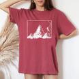 Escalada De Montaña Rock Climber Senderista Gráfico Cuello Camiseta extragrande cómoda para mujer Crimson
