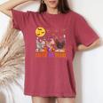 Fall Halloween Chicken Pumpkin Chick Or Treat Spooky Women's Oversized Comfort T-Shirt Crimson