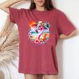 Flamingle All The Way Summer Cocktail Flamingo Summer Vibes Women's Oversized Comfort T-Shirt Crimson