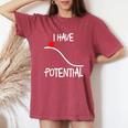 Physics I Have Potential Energy Physics Teacher T-shirt comoda oversize da donna Crimson