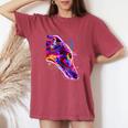 Greyhound Mamma Cane Levriero T-shirt comoda oversize da donna Crimson