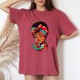 Jolie Fille Africaine Style Afro T-shirt oversize confortable pour femme Crimson