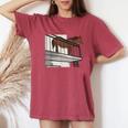 Juan Horse Dank Meme Horse On Balcony T-shirt comoda oversize da donna Crimson