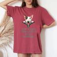 Just A Girl Who Loves Bull Terriers T-shirt comoda oversize da donna Crimson