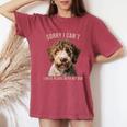 Lagotto Romagnolo Scusa Non Posso Avere Piani Con Il Mio Cane T-shirt comoda oversize da donna Crimson
