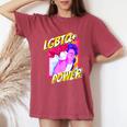 Lgbtq Gay Pride Rainbow Csd Trans Pan Lesbiche Bi Amore T-shirt comoda oversize da donna Crimson