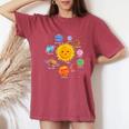 Love Solar System Camisa Para Para Niños Y Niñas Camiseta extragrande cómoda para mujer Crimson