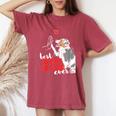 Mamma Del Miglior Pastore Australiano Pastore Australiano T-shirt comoda oversize da donna Crimson