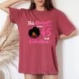 This Queen Makes 45 Look Fabulous 45Th Birthday Queen Afro Women's Oversized Comfort T-Shirt Crimson