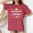 Ragazzo Maturato Diplomato Esame Diploma Maturità 2024 T-shirt comoda oversize da donna Crimson