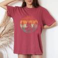 Retro Forest Trees Outdoors Nature Vintage Graphic Women's Oversized Comfort T-Shirt Crimson