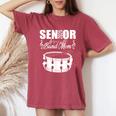 Senior Band Mom 2025 Marching Band Class Of 2025 Drum Women's Oversized Comfort T-Shirt Crimson