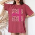 Senior Mom 2025 Class Of 2025 Back To School Graduation Pink Women's Oversized Comfort T-Shirt Crimson