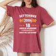 Settembre 2006 18 Anni Compleanno Ragazza Ragazzo 2006 T-shirt comoda oversize da donna Crimson