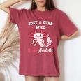 Solo Una Ragazza Che Ama Axolotls Per Uomini Donne Bambini Axolotl T-shirt comoda oversize da donna Crimson
