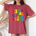 Sorella Della Sposa Lgbt Lesbica Matrimonio Addio Al Nubilato T-shirt comoda oversize da donna Crimson