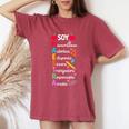 Soy Maestra De Español Spanish Teacher Bilingual Teacher Women's Oversized Comfort T-Shirt Crimson