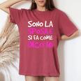 Sposa Come Dico Io Divertente Addio Al Nubilato T-shirt comoda oversize da donna Crimson