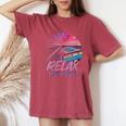 Style Esthétiqueaporwave Japanese Relax Kanji T-shirt oversize confortable pour femme Crimson