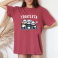 Triatleta Pandaideogiochi Gaming Gadget Ragazzo Nerd T-shirt comoda oversize da donna Crimson