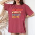 Vintage Retro Sport Lover Todos Relojes Deportes Camiseta extragrande cómoda para mujer Crimson