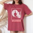 Whatever Ombra Di Gatto Dito Medio Sarcastico Divertente Con Collo A T-shirt comoda oversize da donna Crimson