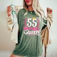 55 Anni Compleanno Donna Birthday Queen 55 55Esimo T-shirt comoda oversize da donna Moss