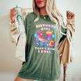 7Th Birthday Girl 7 Years Roller Skates Number 7 Women's Oversized Comfort T-Shirt Moss