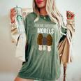 Ask Me About Morel Chasse Champignon Drôle T-shirt oversize confortable pour femme Moss