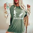 Beagle Mamma Cane Beagle Mama Dinosauro Donne Festa Della Madre T-shirt comoda oversize da donna Moss