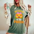 Big Sister Of The Patch Pumpkin Halloween Family Matching Women's Oversized Comfort T-Shirt Moss