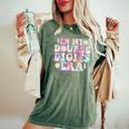 Birthday For Girls Tie Dye In My Double Digits Era Women's Oversized Comfort T-Shirt Moss