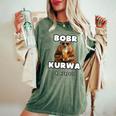 Bobr Kurwa With Tasty Beer Beaver Kurwa Bober T-shirt comoda oversize da donna Moss