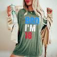 Bro I'm 18 Ragazze Ragazzi Patriotic 18Th Birthday T-shirt comoda oversize da donna Moss