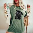 Camicia Con Carlino Per Cane Mamma Papà Divertente Carlino Nero T-shirt comoda oversize da donna Moss