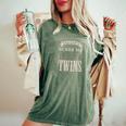 You Cant Scare Me I Have Twins Papà Mamma Dei Gemelli Regalo T-shirt comoda oversize da donna Moss