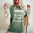 Chasse Chasseresse Idée Cadeau Chasseuse Et Fière T-shirt oversize confortable pour femme Moss