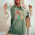 In My Christmas Era Cute Groovy Christmas Holiday Xmas Women's Oversized Comfort T-Shirt Moss