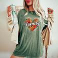 Cute Fall Autumn Season Matching Family Thanksgiving 2024 Women's Oversized Comfort T-Shirt Moss