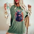 Cute Ninja Bunny Karate Coniglio Adorabile Divertente T-shirt comoda oversize da donna Moss
