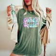 Donna Candy Squad Tie Dye Groovy Lollipop Candy Crew Sweetie Con Collo A T-shirt comoda oversize da donna Moss