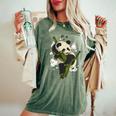 Donna Fantastico Animale Con Un Panda Che Dorme Con Collo A T-shirt comoda oversize da donna Moss