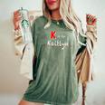 Donna K Is For Kaitlyn Ragazze Nome Personalizzato Personalizzato Scuola Bambini Con Collo A T-shirt comoda oversize da donna Moss