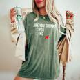 Are You Drunk Yes No Check Mark T-shirt comoda oversize da donna Moss