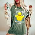 Duck You You You Ducking Duck Divertente T-shirt comoda oversize da donna Moss