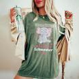 Einzelkind Große Schwester 2025 Bambino Sorella Elefante T-shirt comoda oversize da donna Moss