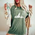 Escalada De Montaña Rock Climber Senderista Gráfico Cuello Camiseta extragrande cómoda para mujer Moss